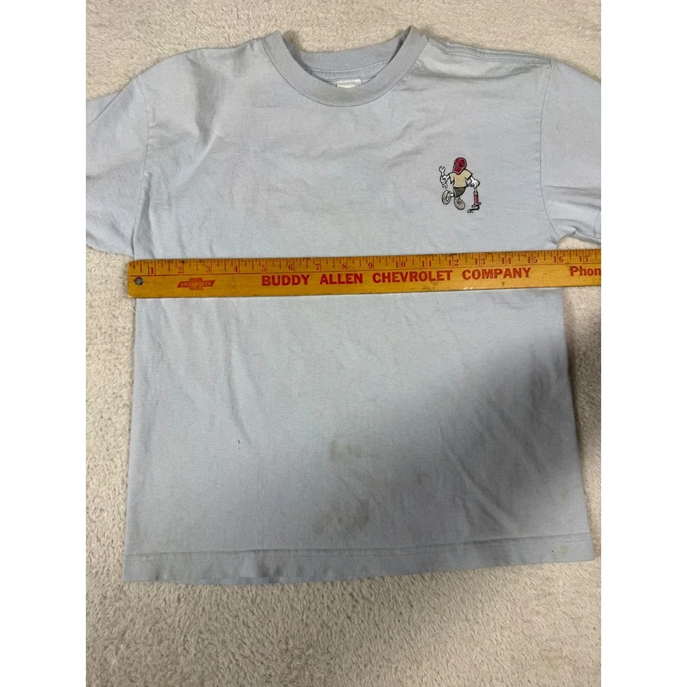 Gap Graphic T-Shirt Kids Medium Blue BMX Biking Retro Skater Tee